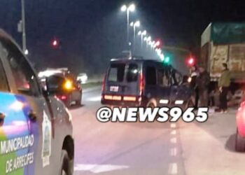 Violento choque contra un acoplado estacionado en ruta 51