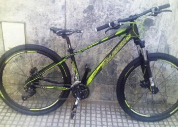 La robaron una bicicleta del patio