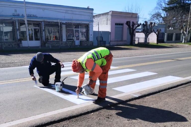 Pintaron una senda peatonal en Viña