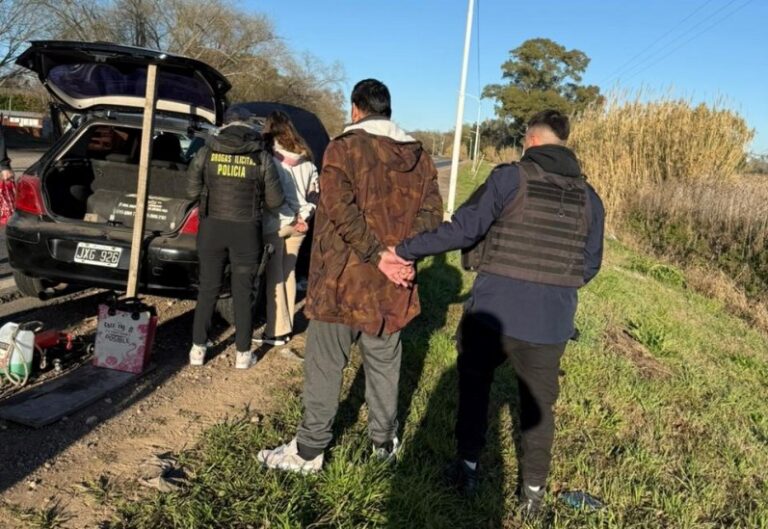 Secuestran millones de pesos en drogas en Capitán Sarmiento