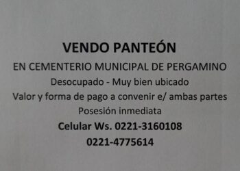 VENTA DE PANTEÓN EN PERGAMINO