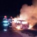 Incendio de un auto en ruta 8