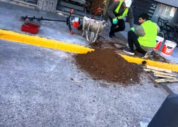 Empezaron la obra para las columnas de luces en la Ricardo Gutiérrez