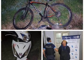 Rápido accionar policial recupera moto y bicicleta robadas