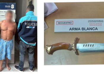 Apreheden a un hombre armado por agredir a su pareja