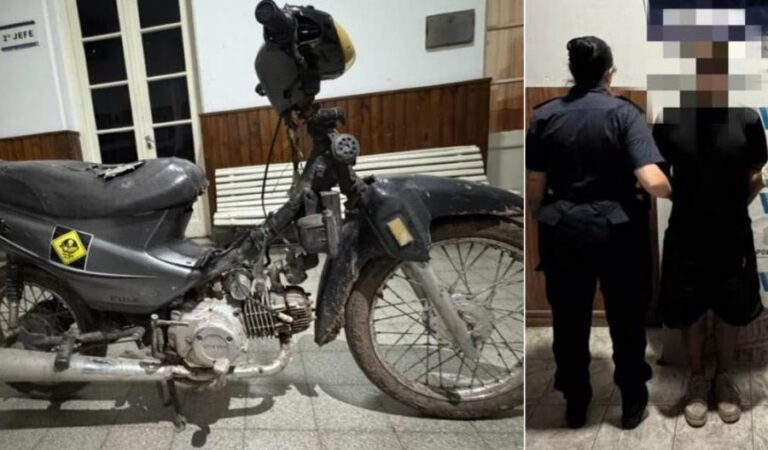 Lo agarraron con una moto robada en Pergamino