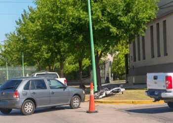 Otro choque entre auto y moto