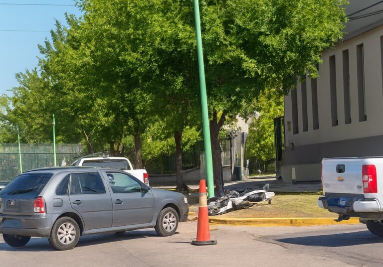Otro choque entre auto y moto