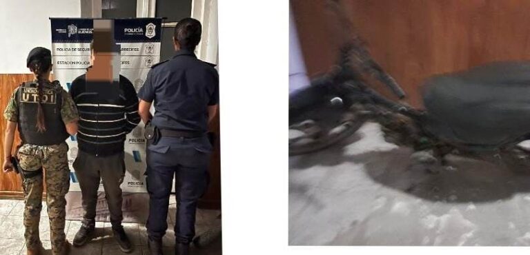 Lo agarraron andando en una moto robada
