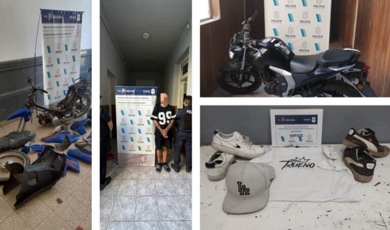 En un allanamiento, la policía recupera una moto robada