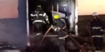 VIDEO. Incendio en el TC de Niki Trosset camino a El Calafate