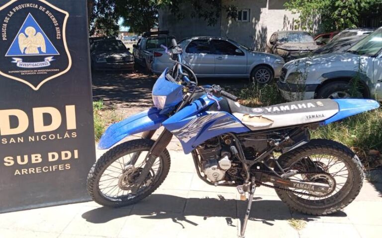Una moto con pedido de secuestro de San Isidro fue encontrada en Todd