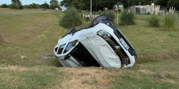 Vuelco en ruta 8: una mujer herida