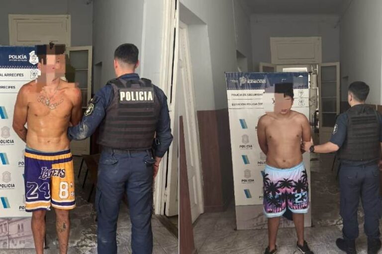 Persecución, disparos, dos detenidos y policías heridos