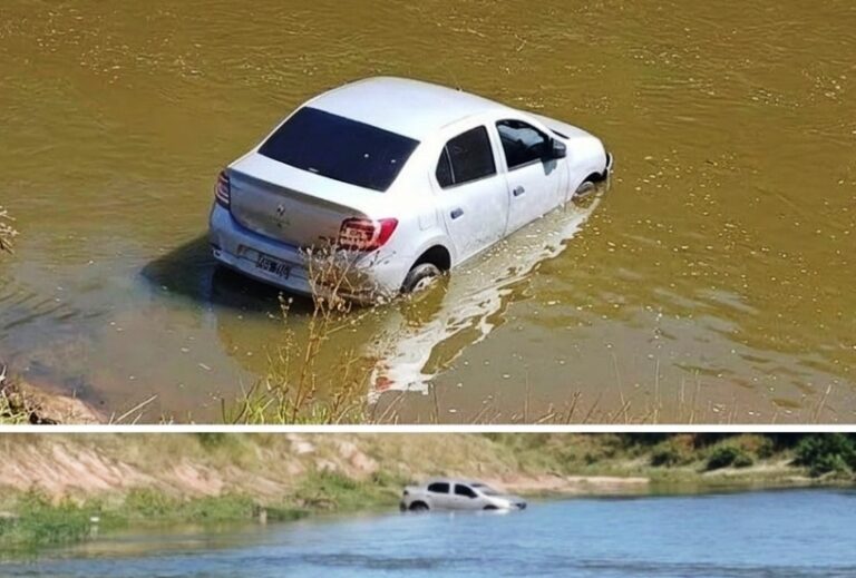 Un auto se cayó al río Arrecifes