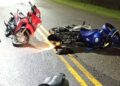 Violento choque entre dos motos: un joven en grave estado
