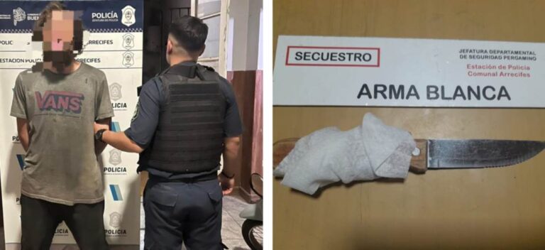Detenido por atacar a piedrazos a otra persona y a la policía