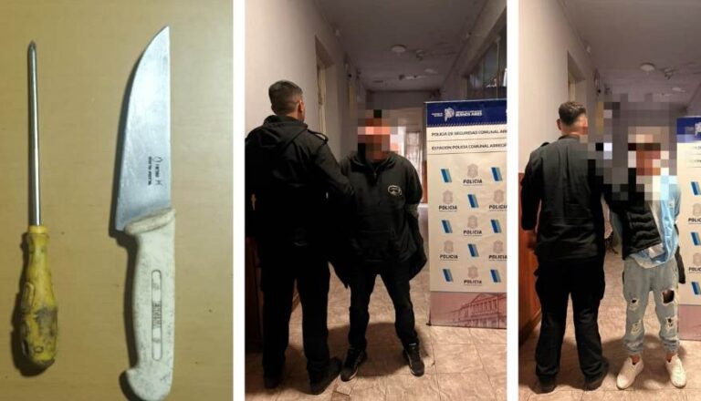 Detienen a dos jóvenes armados por amenazas en un bar