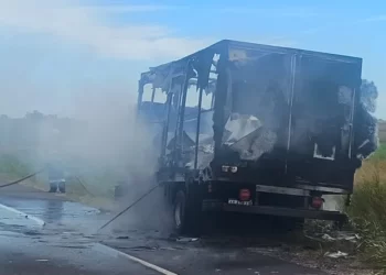 Se incendió un camión que transportaba jeans desde Pergamino