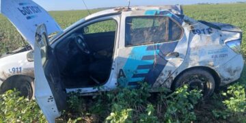 Volcó un móvil policial en la ruta