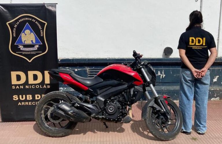 Recuperan en Sarmiento una moto de un robo calificado ocurrido en Arrecifes