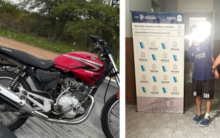 Le afanó la moto que dejó estacionada un rato pero lo agarraron enseguida