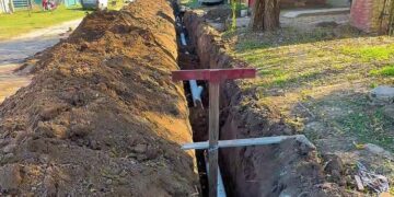 Continúa la extensión de la red cloacal en Arrecifes