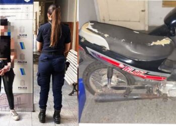 Recuperan una moto robada y aprehenden a una mujer por un rato