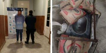 Lo agarraron llevándose materiales de una obra en construcción
