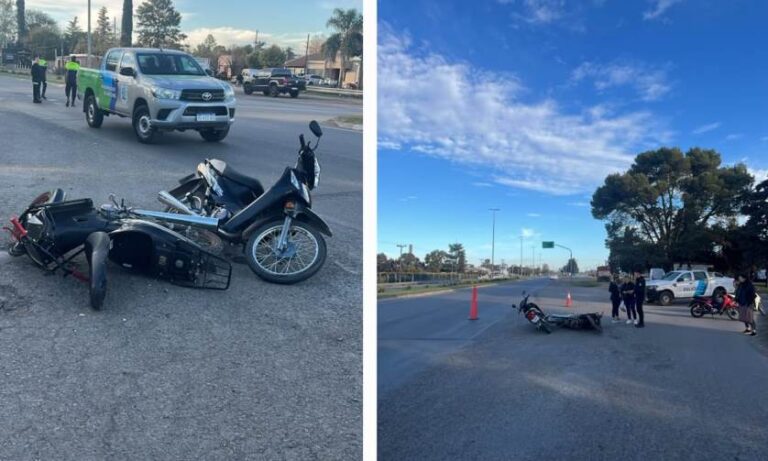 Choque entre motos en ruta 51 deja a tres personas heridas