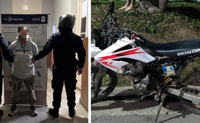 Encuentran una moto robada hace seis años
