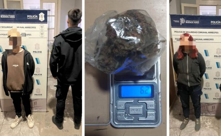 Aprehenden a una pareja por tenencia de marihuana