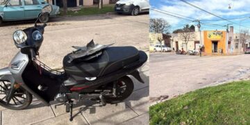 Motociclista internado tras chocar con un auto