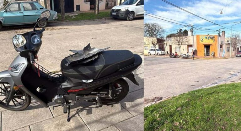 Motociclista internado tras chocar con un auto