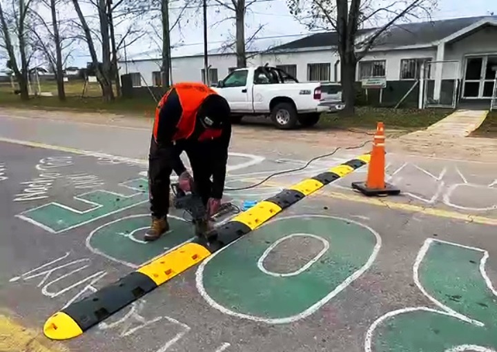 Colocan más reductores de velocidad en Arrecifes