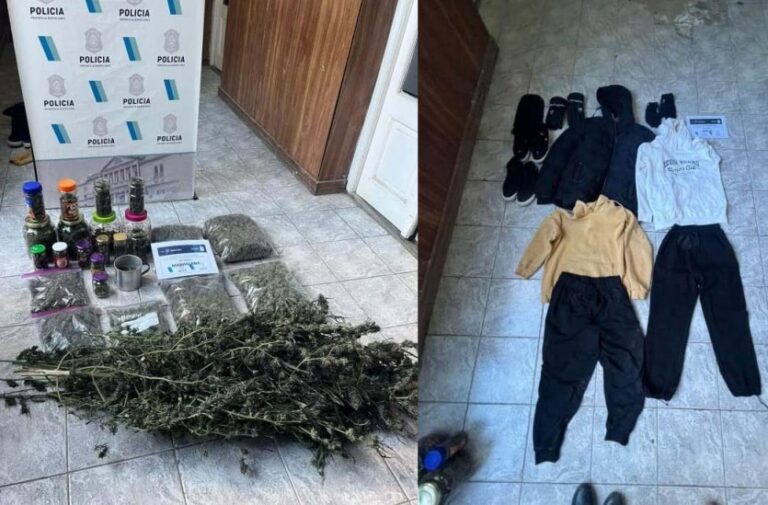 Esclarecen un robo agravado y secuestran marihuana en un allanamiento