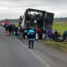 VIDEO. Se incendió un camión cargado con carne y lo saquearon