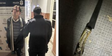 Lo detienen por amenazar con un cuchillo a dos personas