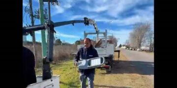 Colocaron luces LED en dos avenidas de Arrecifes