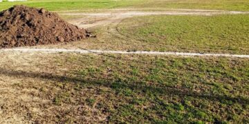 Empezaron a arreglar la cancha del Estadio