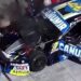 Fontana sin suerte: su Camaro tomó fuego en el primer entrenamiento de TC