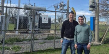 Patricio Gabilondo recibió al presidente de BAESA por obra de energía con baterías en Arrecifes