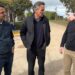 Bouvier recibió a Katopodis y Gabilondo en la obra de reasfaltado de Fonavi