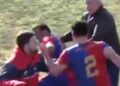 VIDEO. Fútbol: se agarraron a piñas entre compañeros
