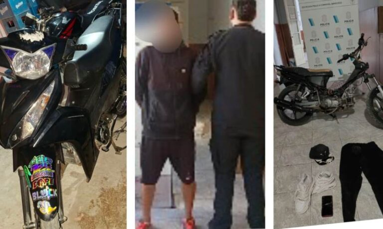 Menor de Salto vino a robar una moto en Arrecifes y lo detuvieron en su casa