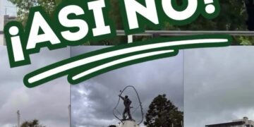 Volvieron a vandalizar el Monumento al Inmigrante: ¿alcanza con un reel?