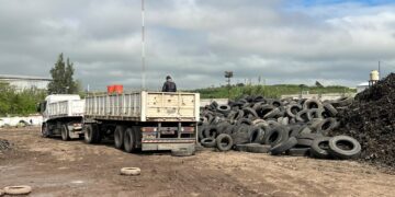 Arrecifes envió 4.820 kg de neumáticos para reciclar